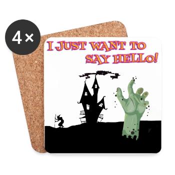 Zombie - Untersetzer (4er-Set) - Weiß - Vorne