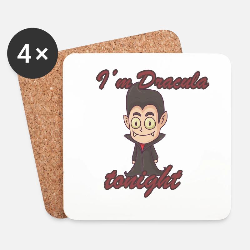 Dracula - Coasters (set of 4) - white