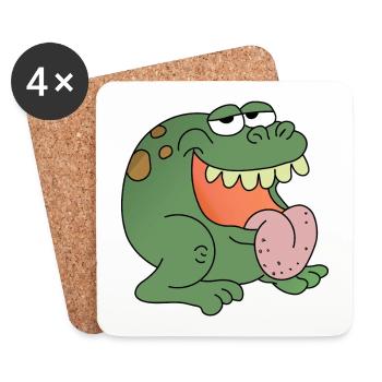 frog - Coasters (set of 4) - white - Front