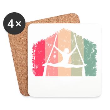 Circus Artist Artist Artist Retro Gift - Coasters (set of 4) - white - Front