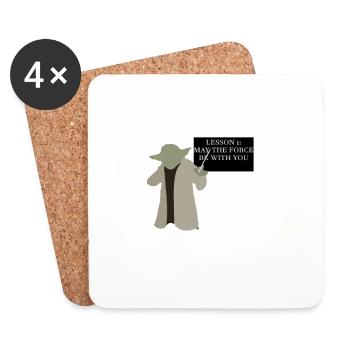 Teacher tech u with the force Meister Yoda - Untersetzer (4er-Set) - Weiß - Vorne