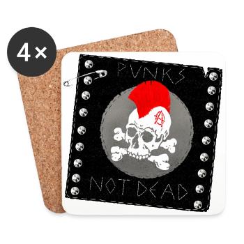 punks not dead patch - Untersetzer (4er-Set) - Weiß - Vorne
