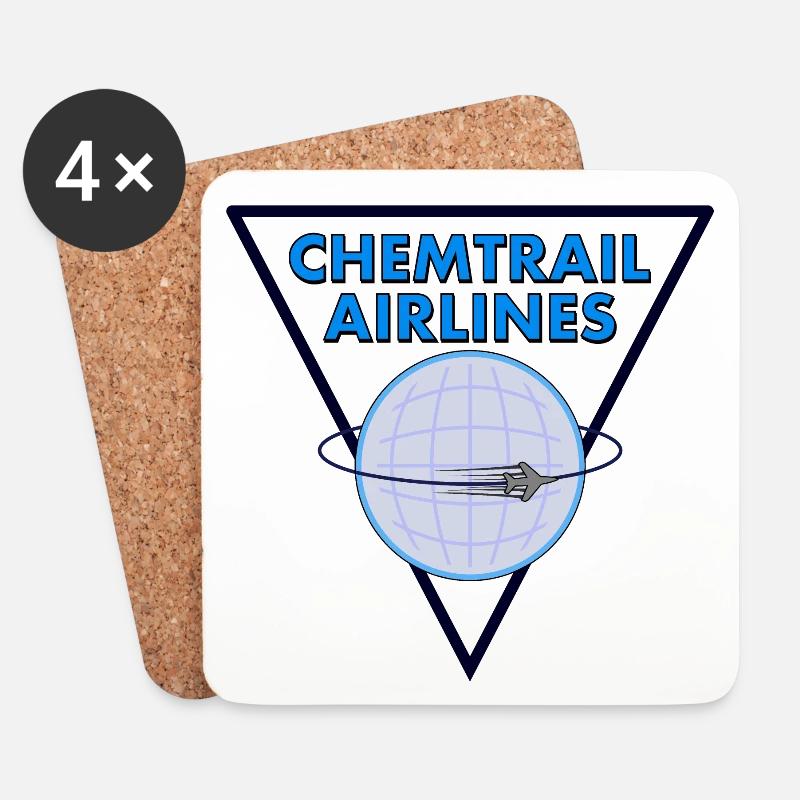 Chemtrail Airlines Pilot - Untersetzer (4er-Set) - Weiß