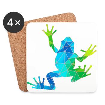 Frosch - Untersetzer (4er-Set) - Weiß - Vorne