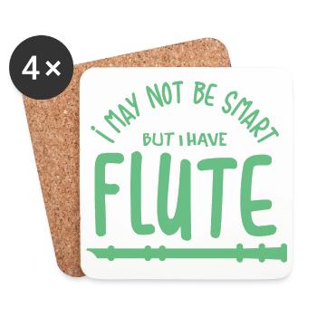Flute Flute Bone Flute Funny Gift - Coasters (set of 4) - white - Front