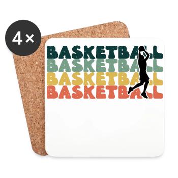 Basketball basketball basketball team - Coasters (set of 4) - white - Front