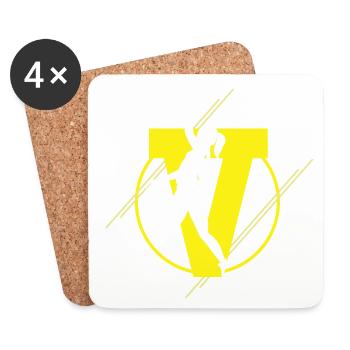 Serve game Volleyball player Gift - Coasters (set of 4) - white - Front
