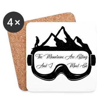 Snowboarding Snowboarding Snowboarding Snowboarder - Coasters (set of 4) - white - Front