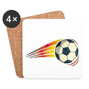 Stürmer Fußballverein Mannschaft Team Geschenk - Untersetzer (4er-Set) - Weiß - Vorne