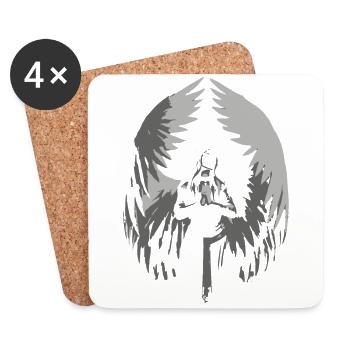 Anges anges cadeau - Dessous de verre (lot de 4) - blanc - Devant