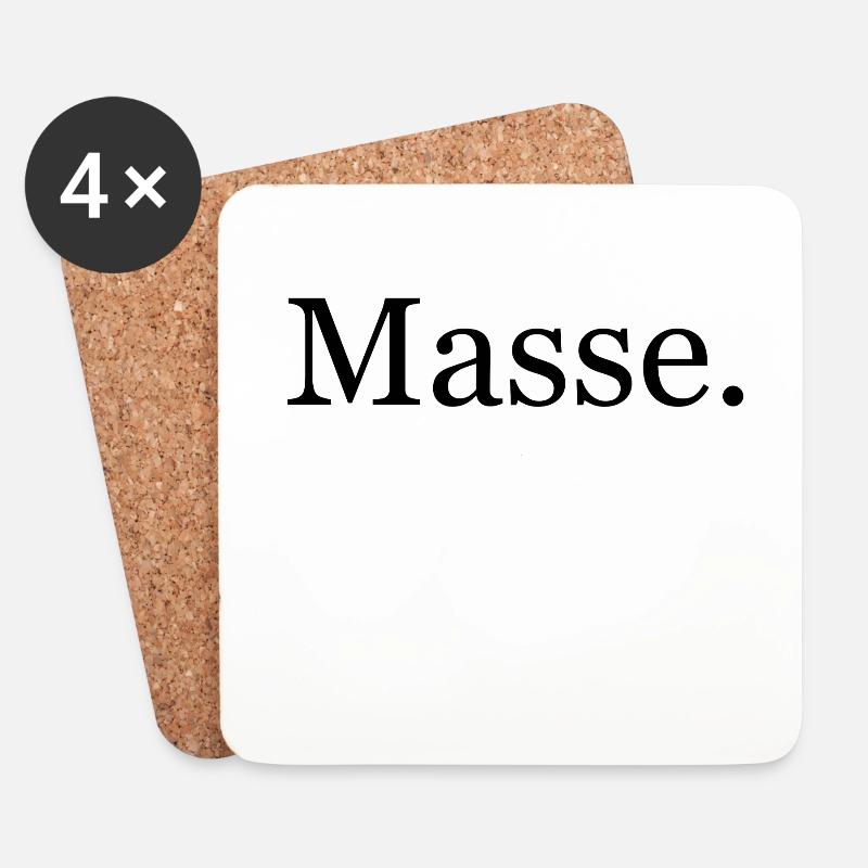 Masse, Gains und Gym - Untersetzer (4er-Set) - Weiß