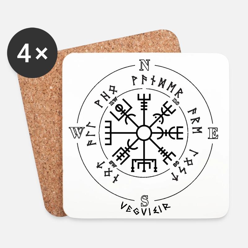 vegvisir - Untersetzer (4er-Set) - Weiß