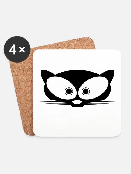 Cat cats cat cats - Coasters (set of 4) - white