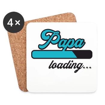 Papa loading - Untersetzer (4er-Set) - Weiß - Vorne