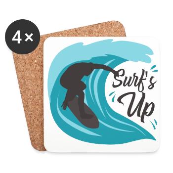 Surfs up - Untersetzer (4er-Set) - Weiß - Vorne