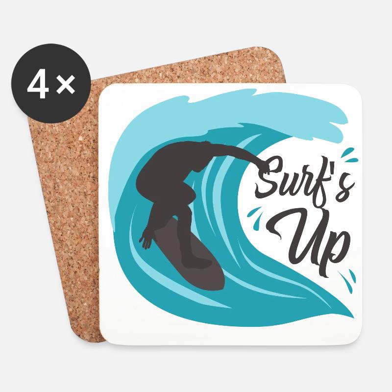 Surfs up - Untersetzer (4er-Set) - Weiß