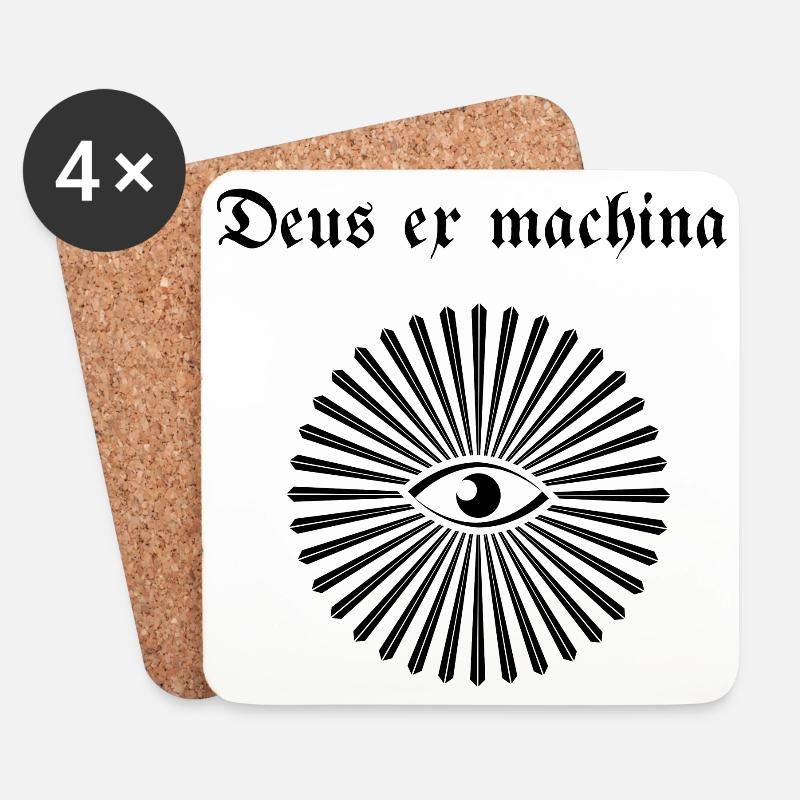 Deus ex machina Auge - Untersetzer (4er-Set) - Weiß