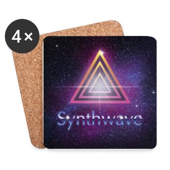 Synthwave - Coasters (set of 4) - white - Front