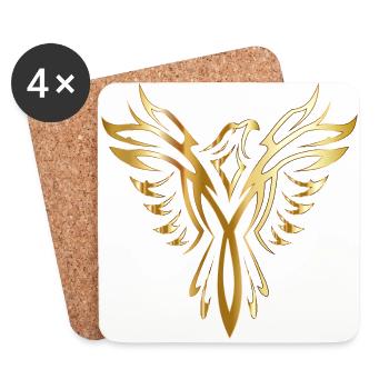Phoenix Gold - Untersetzer (4er-Set) - Weiß - Vorne