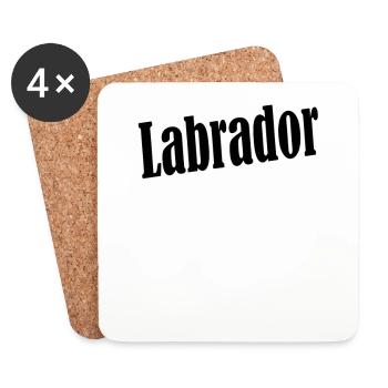 Labrador - Dessous de verre (lot de 4) - blanc - Devant