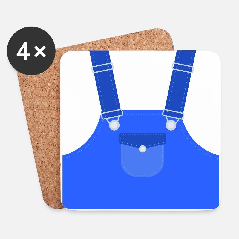 Typical blue man - Coasters (set of 4) - white