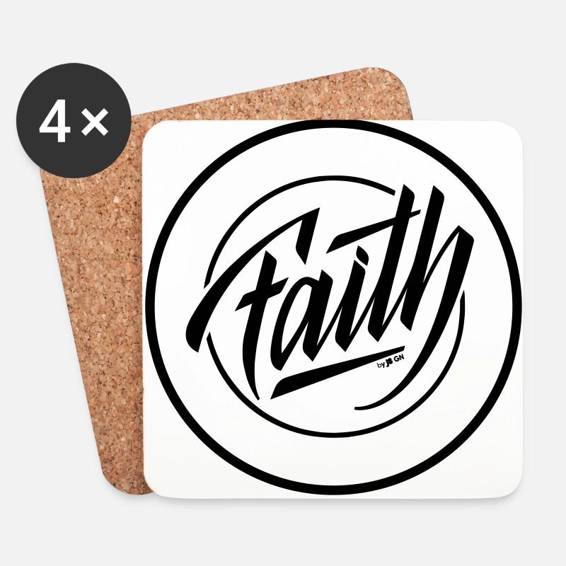 Faith - Untersetzer (4er-Set) - Weiß