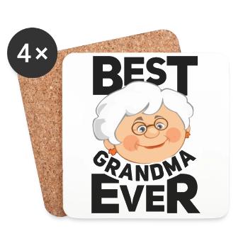 Beste Oma der Welt liebe Oma - Geschenkidee - Untersetzer (4er-Set) - Weiß - Vorne