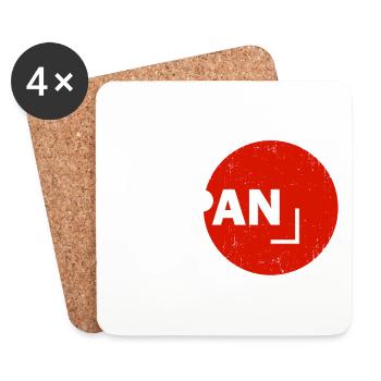 Japanese Japan Japanese Gift Osaka Nippon - Coasters (set of 4) - white - Front