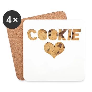 cookie liebe - Dessous de verre (lot de 4) - blanc - Devant