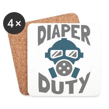 Change diaper - Coasters (set of 4) - white - Front