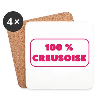 100% creusoise! - Coasters (set of 4) - white - Front