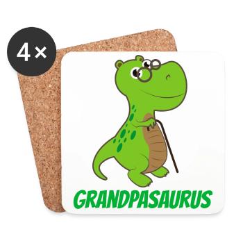 Opasaurus - Gift Idea - Coasters (set of 4) - white - Front