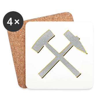 Good luck! Logo Mallet and Iron Jewelry Bling - Coasters (set of 4) - white - Front