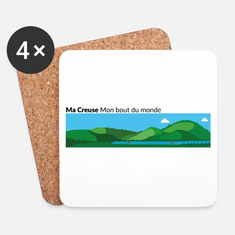 Mein Creuse Mein Ende der Welt - Untersetzer (4er-Set) - Weiß