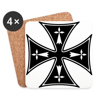 breizh hermine cross - Dessous de verre (lot de 4) - blanc - Devant