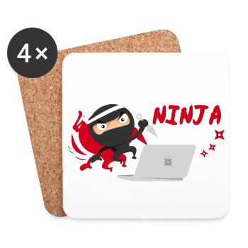 Entwickler Developer by Day Ninja by Night - Untersetzer (4er-Set) - Weiß - Vorne