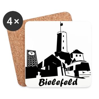 Bielefeld Skyline - Untersetzer (4er-Set) - Weiß - Vorne