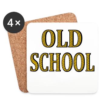 Old school - Coasters (set of 4) - white - Front