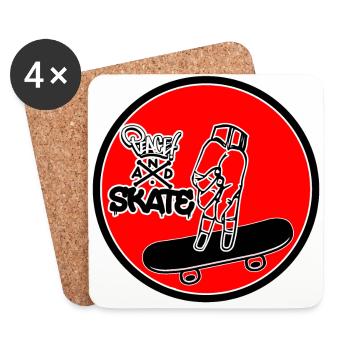 Skate Or Die - Coasters (set of 4) - white - Front