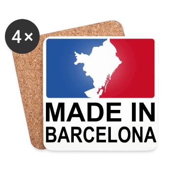 sporty logo Made in Barcelona - Coasters (set of 4) - white - Front