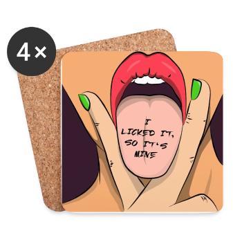 I licked it so it's mine - Untersetzer (4er-Set) - Weiß - Vorne