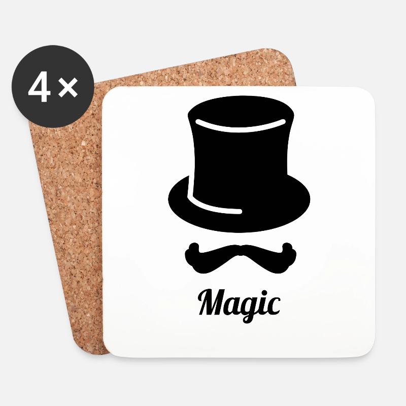 magic magie magier zauber zauberer zauberei - Untersetzer (4er-Set) - Weiß