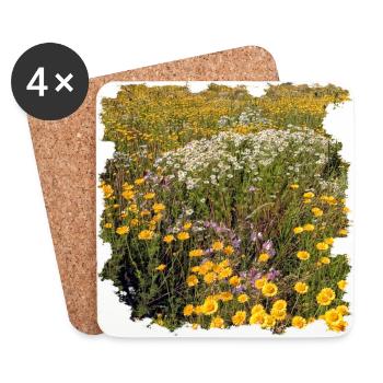 Biodiversité chez les plantes et les fleurs - Dessous de verre (lot de 4) - blanc - Devant
