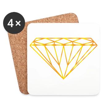 Diamond - Coasters (set of 4) - white - Front