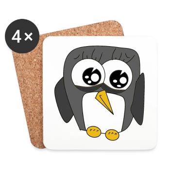 Penguin Adelie penguin - Coasters (set of 4) - white - Front