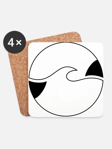 Wave - Coasters (set of 4) - white