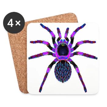 Purple Spider - Coasters (set of 4) - white - Front