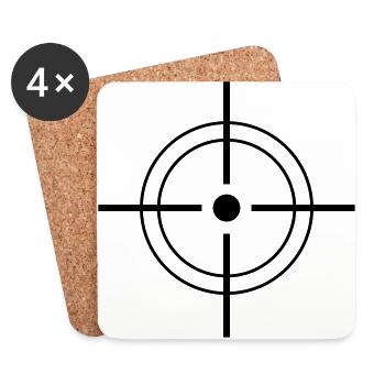 Target / Sniper / Rifle / Sniper 1c - Coasters (set of 4) - white - Front