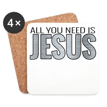 Christ - Dessous de verre (lot de 4) - blanc - Devant