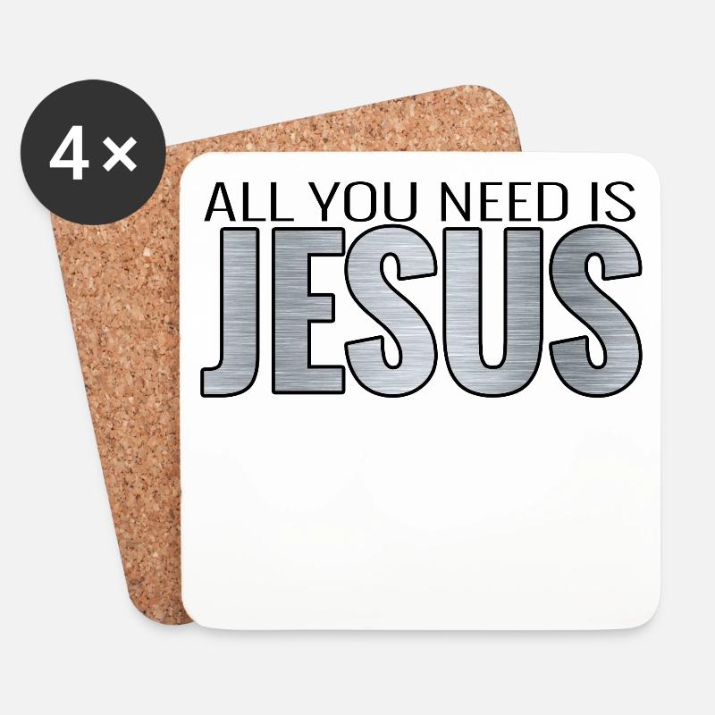 Christus - Untersetzer (4er-Set) - Weiß